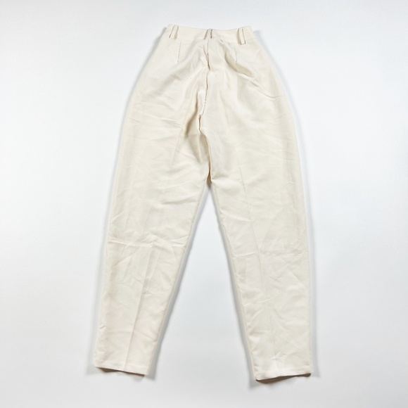 NEW DISSH Jackson Cream Tapered Leg Pleated Trouser Pants Casual Career 2 - Picture 4 of 8